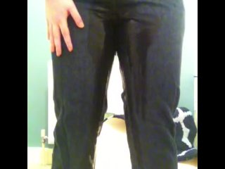 Desperate Squirming FTM Can't Hold Pee Any Longer