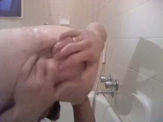 Destroying my man pussy in the shower