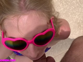 Emma Gets a Poolside Face Fuck