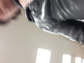 Exposed sissy slut Lee fucks his ass locked in chastity!