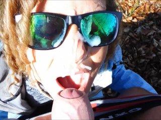 Facial in the forest in Germany