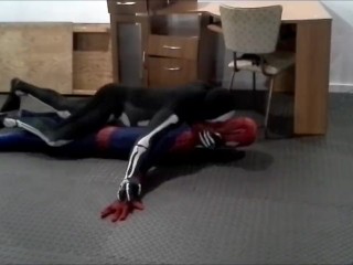 finned skeleton verses spiderman