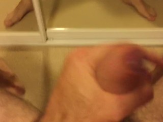 Foreskin play intense cumshot