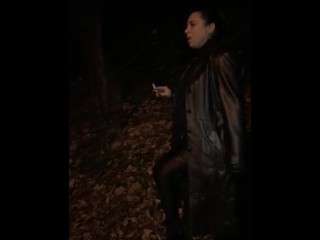 Full leather smoking strong inhale
