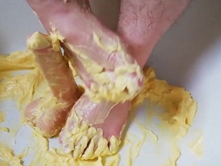 Fun with butter and dildo