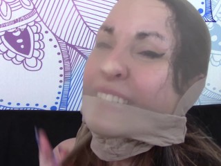 Gagged and Encased by Pantyhose