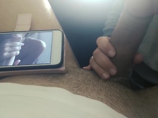 GF sucks huge cock while watch porn. Tribute: Sweet Bunny Blowjob 4k UHD