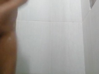 girl in the bathroom! All WET!