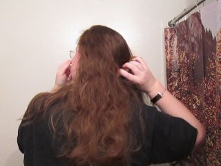 Hair Journal: Combing Long Curly Strawberry Blonde Hair - Week 11 (ASMR)