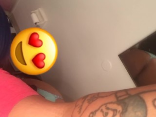Having fun before the shower