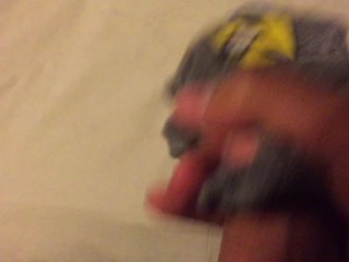 Homemade SockJob: Minion Sock Masturbation Video