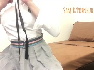 Horny 18 yo teen pinay student masturbating