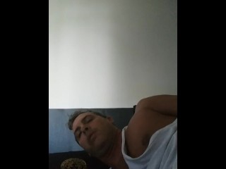 Hot Dilf Male Celebrity Cory Bernstein CAUGHT waking up Masturbating & CUM