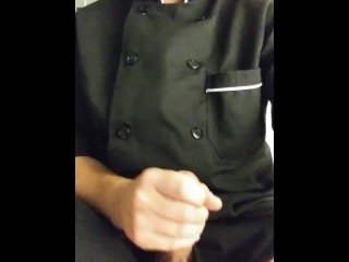 Huge cumshot at work