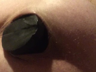 huge dildo stuck in ass