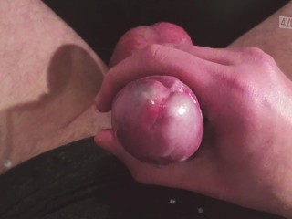 Huge handsfree cumshot after long edging session.