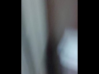 Huge load in motel hallway while listening to couple fuck behind the door
