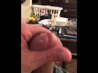 Hung cock leaking pre-cum