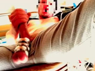 HUNG WHITE VERBAL GOONER DROOLING OVER BALL-STRETCHED COCK