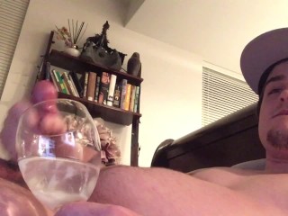 I CUM 5 Times! Thirsty Cumslut Camboy Drinks Cum!