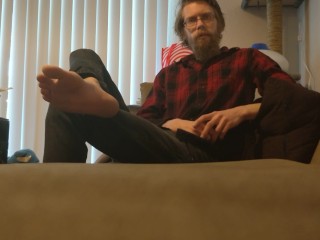 I sit down on the couch and watch you masturbate then I get up and leave