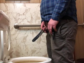 in men’s restroom