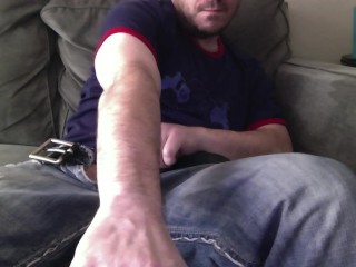Intense solo stroking orgasm and cum shot