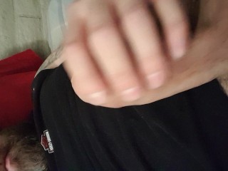 jacking off and showing off my big balls