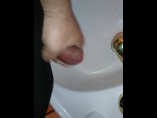 Jerking off quick cum shot