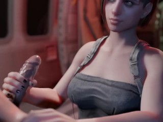 Jill Valentine Hentai - Handjob black nails