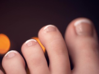 Just Painting My Toe-Nails French Tip.