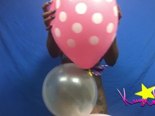 Kassey Starr Covered in Balloons