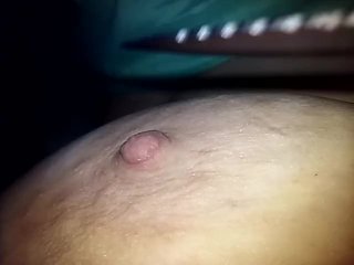 Knife play on my tit and Nipple