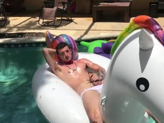 Latin Papi Stroking His Big Curved Cock