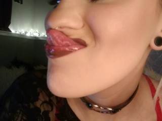 long tongue cutie showing off