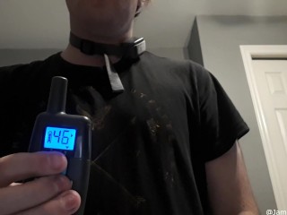 Male Sub Uses a Shock Collar for Self