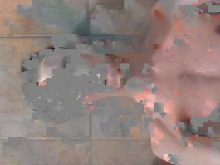 Masterbating POV on face while being in bath