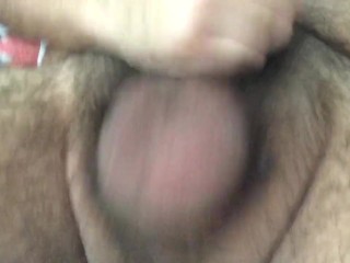 Me jerking off my hairy cock