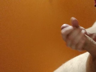 Medium cumshot ruined at toilet