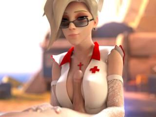 Mercy Nursey from Overwatch Titfuck