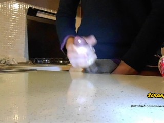 My dick wants to be milked in the kitchen