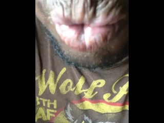 My drooly tongue 4 I need to use chapsticks I know...