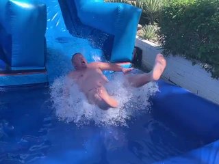 Naked Waterslide at 'Bears on the Prowl' at the CCBC Resort