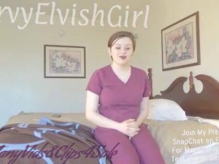 Nurse roleplay joi- big tits pawg redhead jerk off instruction
