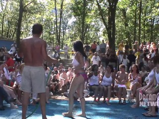 On Stage Camera At A Skin To Win Contest