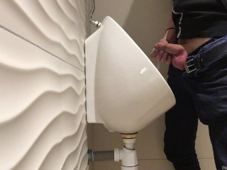 one boy - one urinal - one piss stream