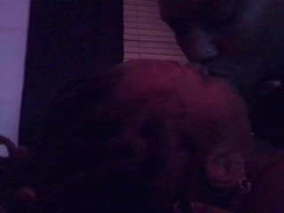 Passionate kissing