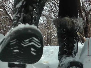 Peeing in The Forest in the Winter - Yellow Snow