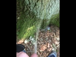 Peeing in the forest