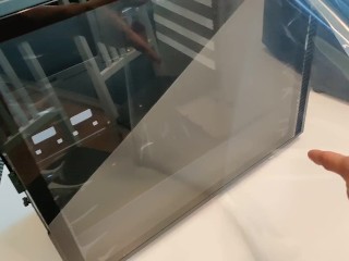 Peeling off plastic from my new PC case